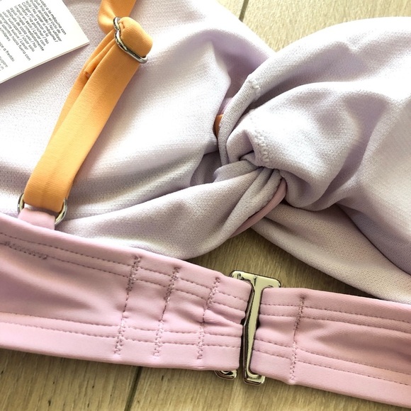 NWT Cupshe Spring Macaron Twist Shape Bralette & V Front Hipster Set Size S - Picture 9 of 12